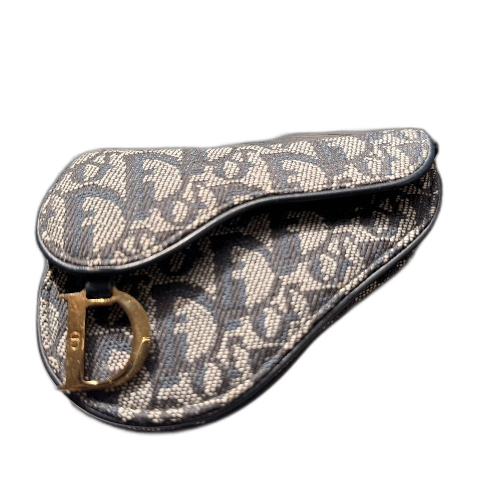 Dior Black and White Saddle Wallet